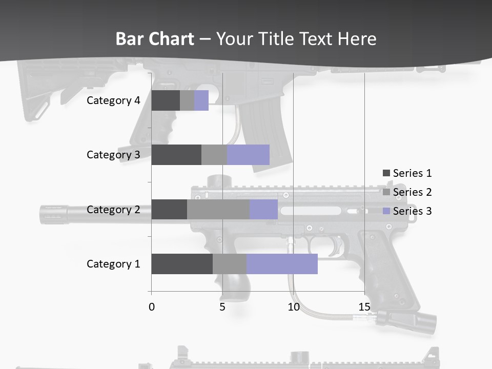 White Hopper Gun PowerPoint Template