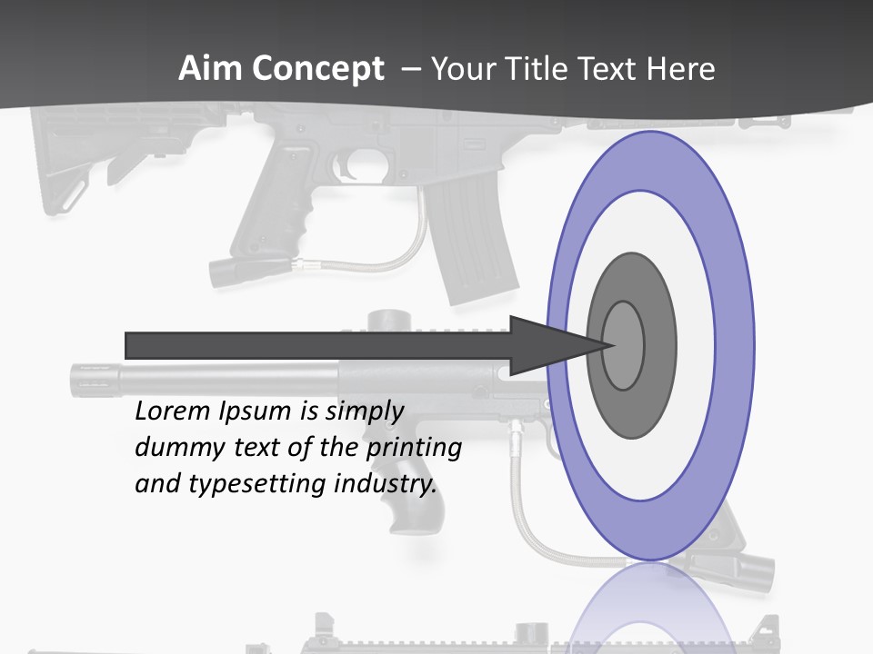 White Hopper Gun PowerPoint Template