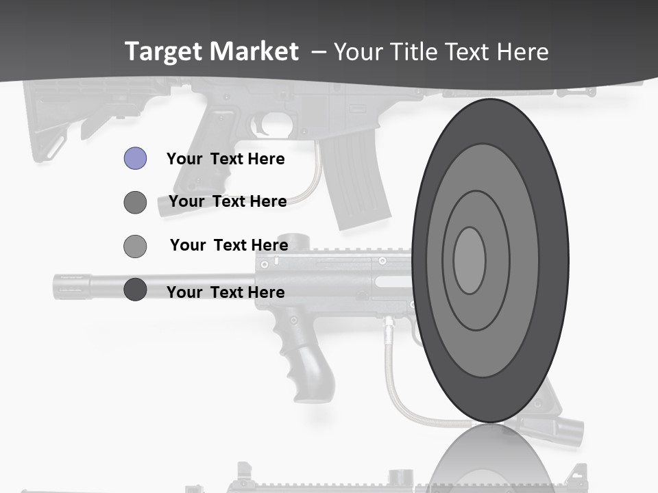 White Hopper Gun PowerPoint Template