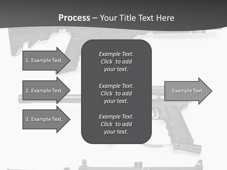 White Hopper Gun PowerPoint Template