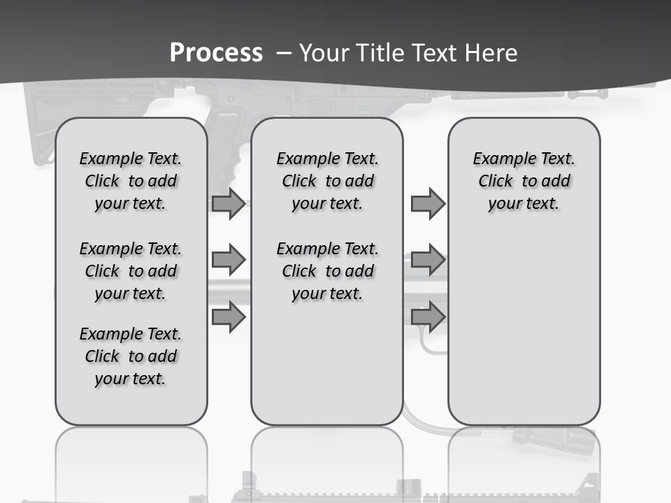White Hopper Gun PowerPoint Template