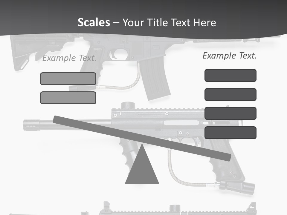 White Hopper Gun PowerPoint Template