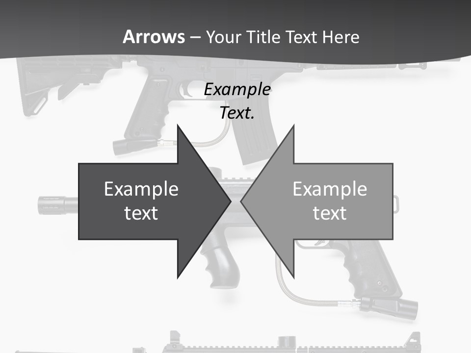 White Hopper Gun PowerPoint Template