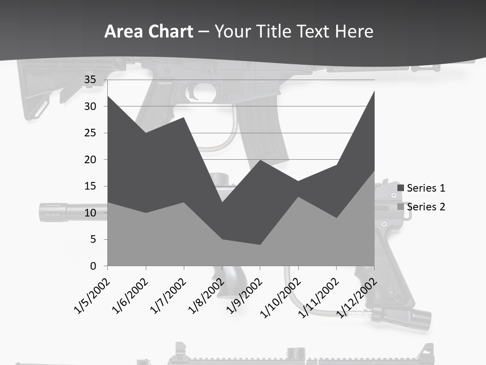 White Hopper Gun PowerPoint Template