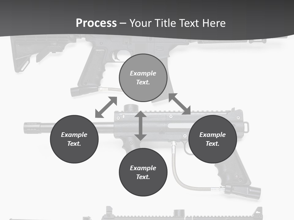 White Hopper Gun PowerPoint Template
