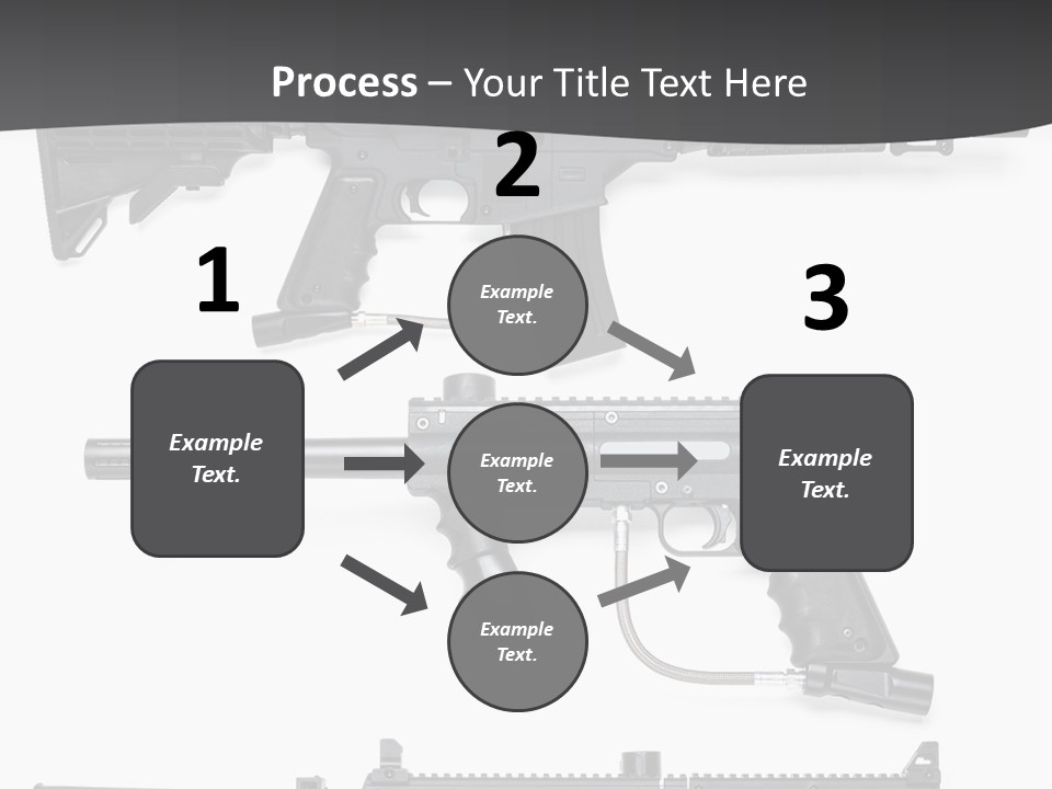 White Hopper Gun PowerPoint Template