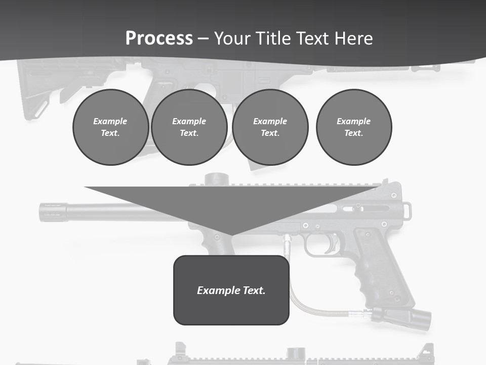 White Hopper Gun PowerPoint Template