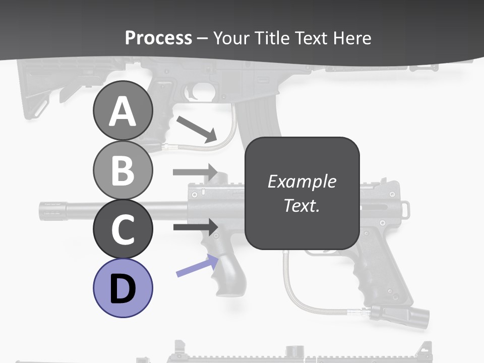 White Hopper Gun PowerPoint Template