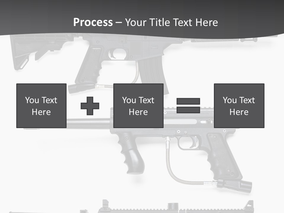 White Hopper Gun PowerPoint Template