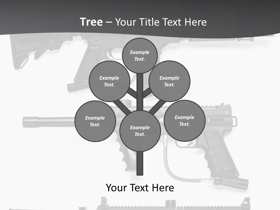 White Hopper Gun PowerPoint Template