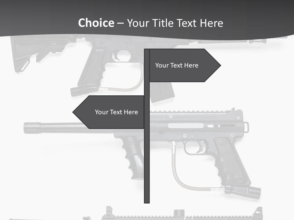White Hopper Gun PowerPoint Template