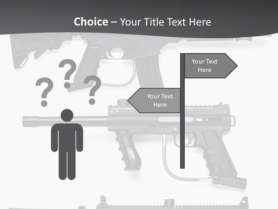 White Hopper Gun PowerPoint Template