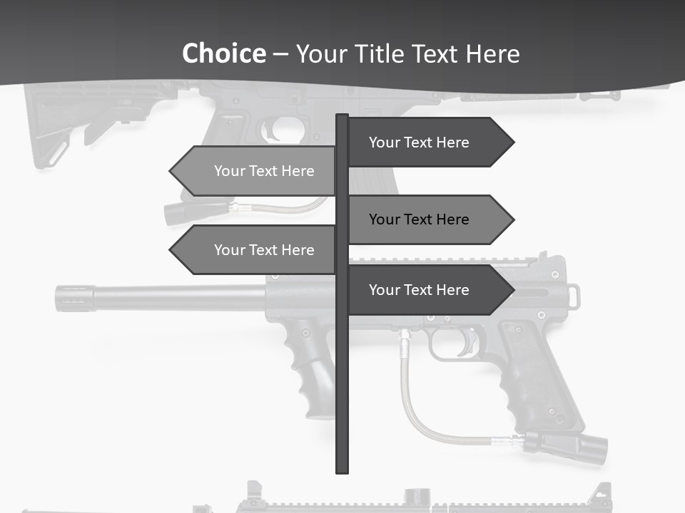 White Hopper Gun PowerPoint Template