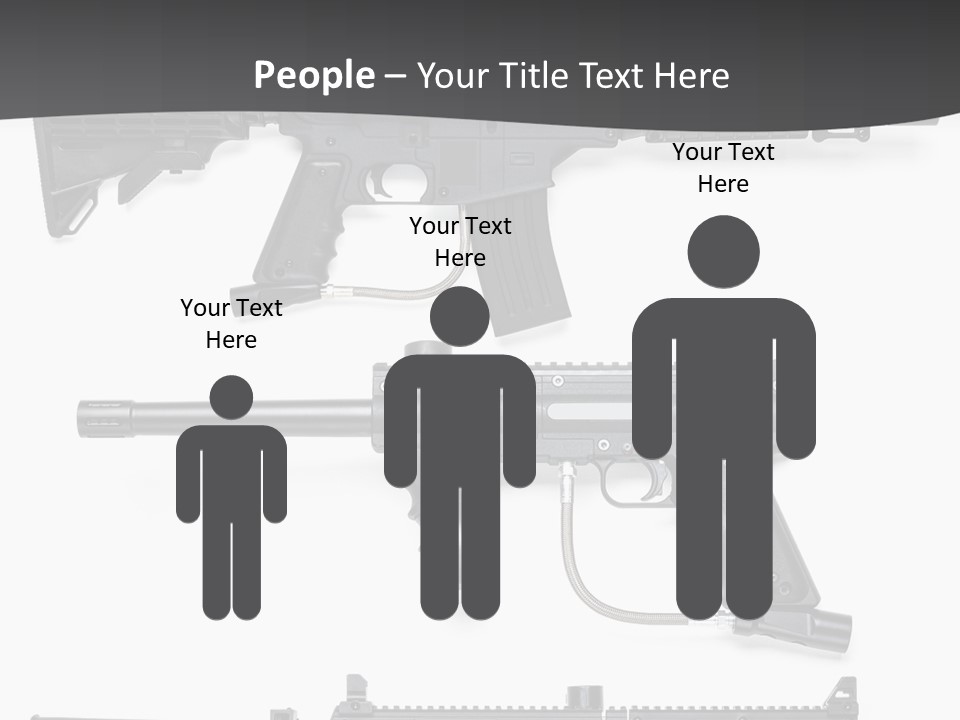 White Hopper Gun PowerPoint Template
