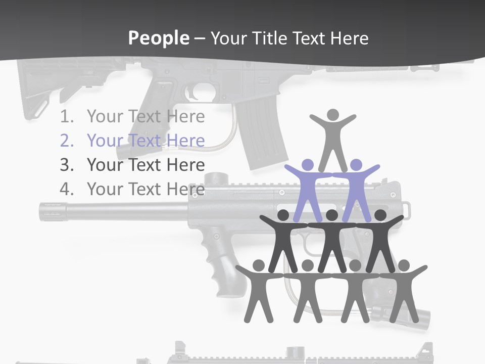 White Hopper Gun PowerPoint Template