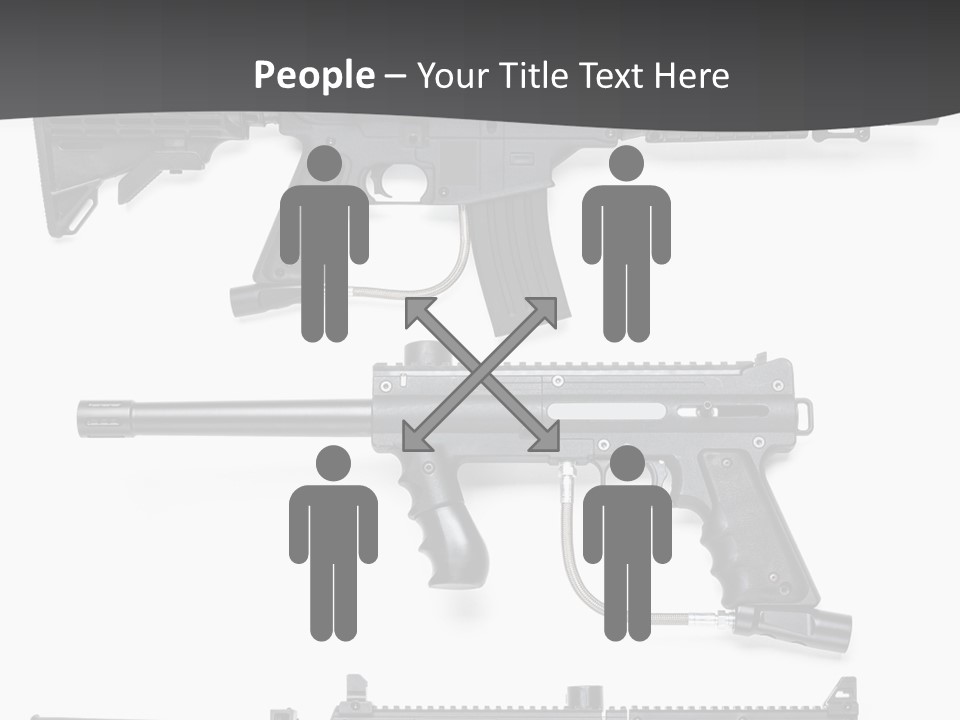 White Hopper Gun PowerPoint Template