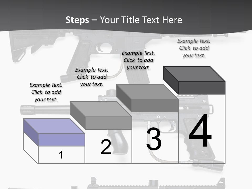 White Hopper Gun PowerPoint Template