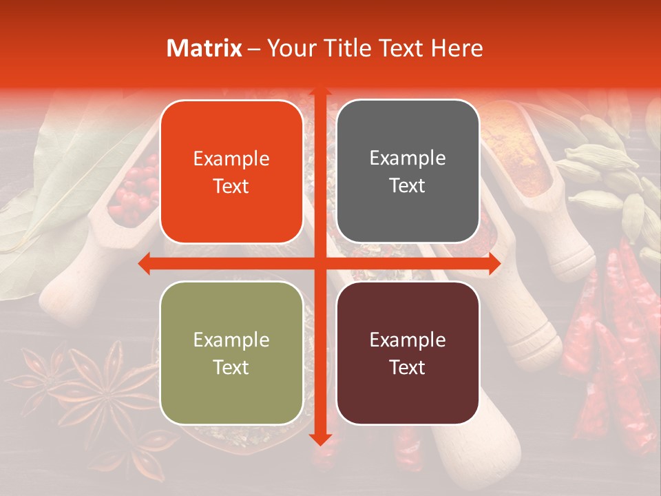 Turmeric Assortment Seasoning PowerPoint Template