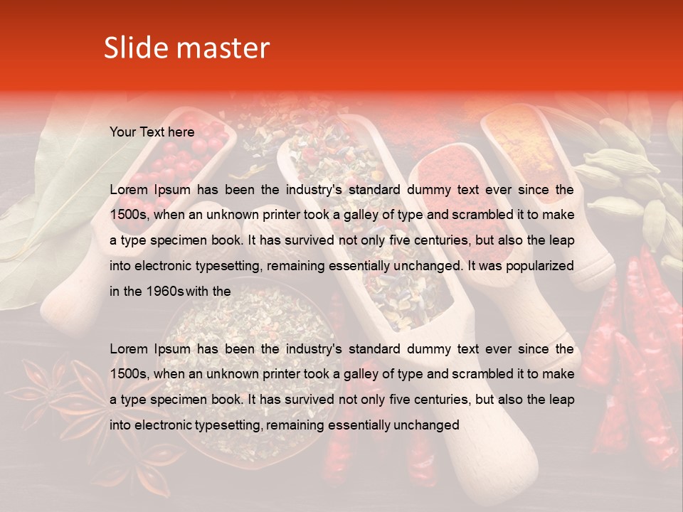 Turmeric Assortment Seasoning PowerPoint Template