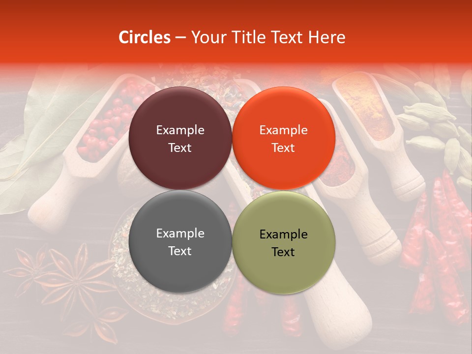 Turmeric Assortment Seasoning PowerPoint Template
