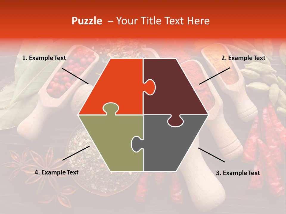 Turmeric Assortment Seasoning PowerPoint Template