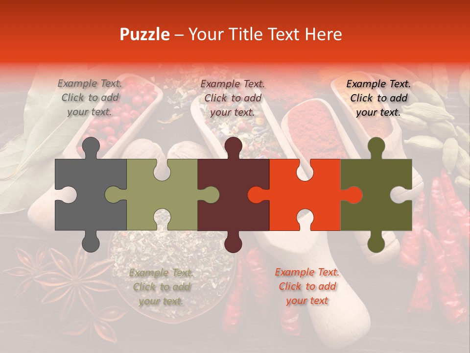 Turmeric Assortment Seasoning PowerPoint Template