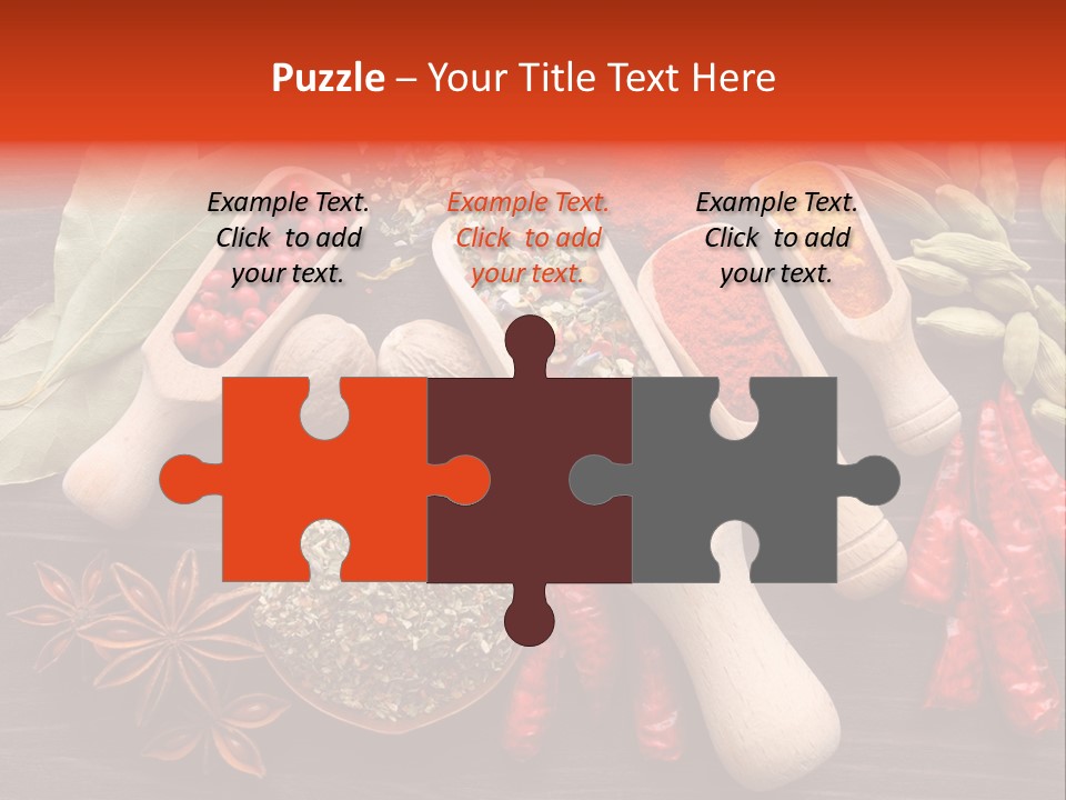 Turmeric Assortment Seasoning PowerPoint Template