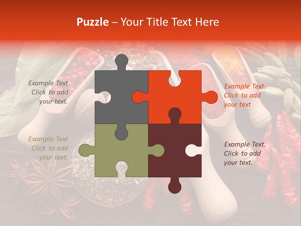 Turmeric Assortment Seasoning PowerPoint Template