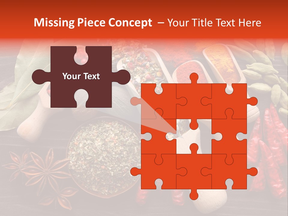 Turmeric Assortment Seasoning PowerPoint Template