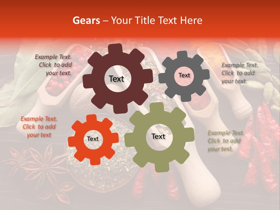 Turmeric Assortment Seasoning PowerPoint Template