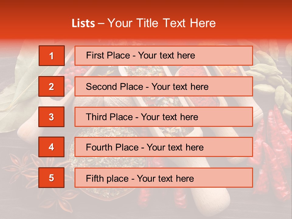 Turmeric Assortment Seasoning PowerPoint Template