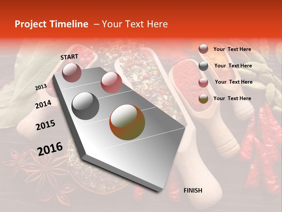 Turmeric Assortment Seasoning PowerPoint Template