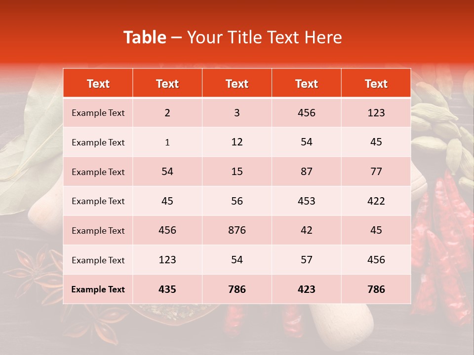 Turmeric Assortment Seasoning PowerPoint Template