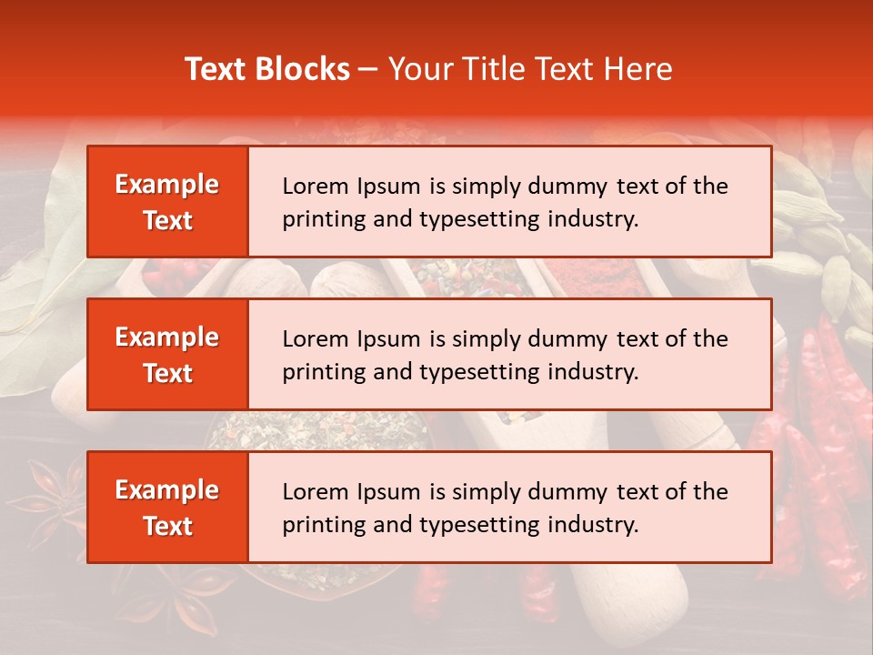 Turmeric Assortment Seasoning PowerPoint Template