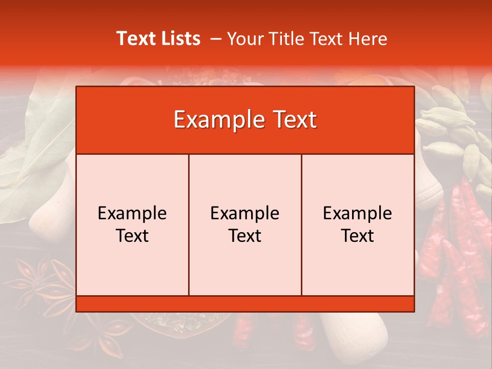 Turmeric Assortment Seasoning PowerPoint Template