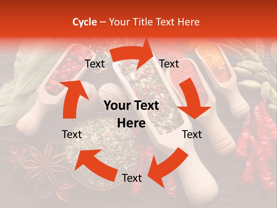 Turmeric Assortment Seasoning PowerPoint Template