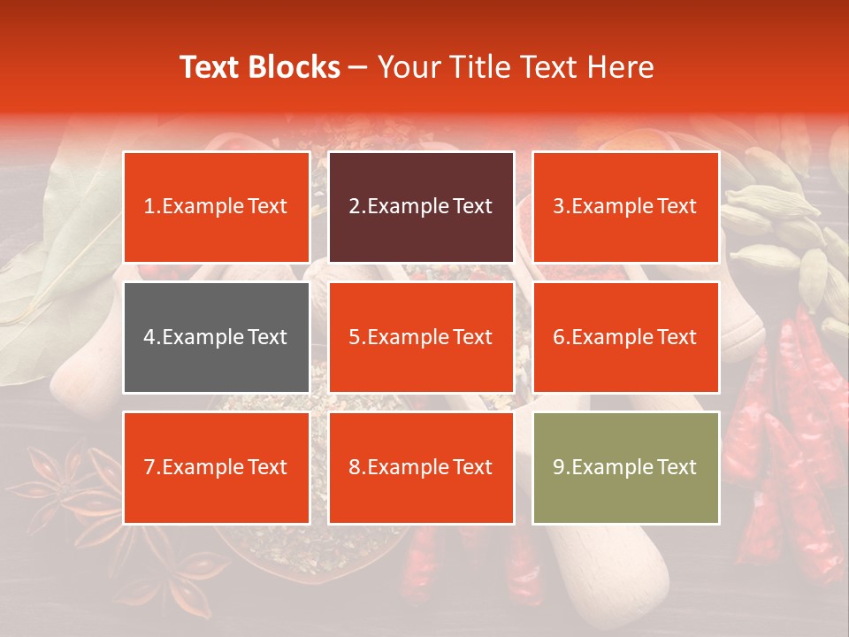 Turmeric Assortment Seasoning PowerPoint Template