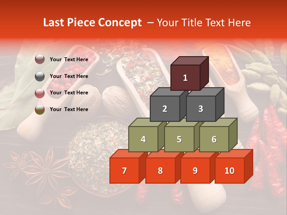 Turmeric Assortment Seasoning PowerPoint Template