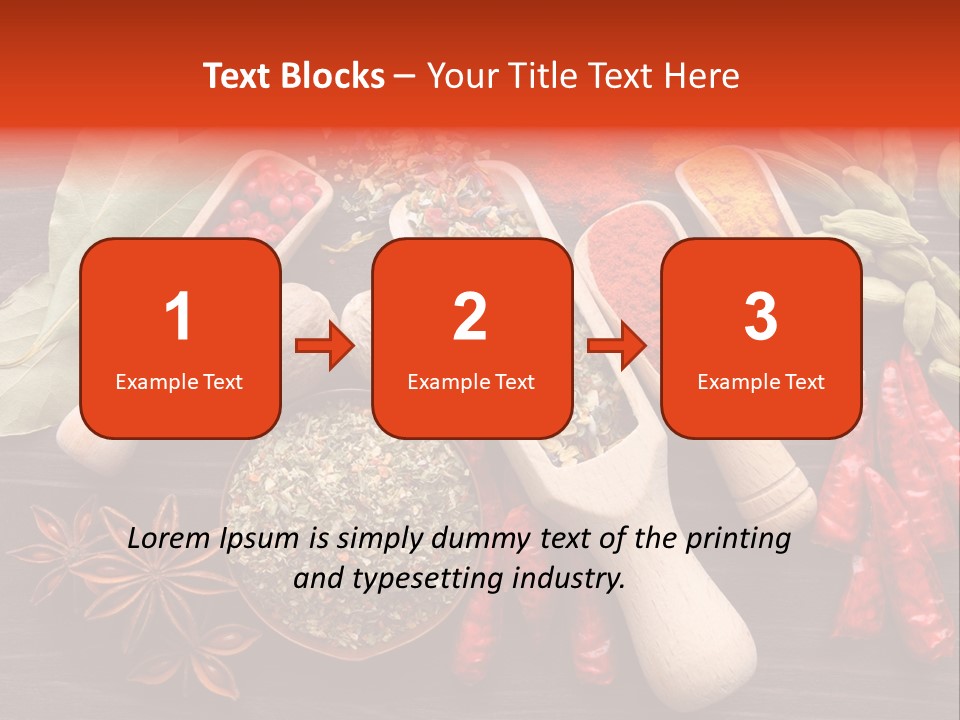 Turmeric Assortment Seasoning PowerPoint Template