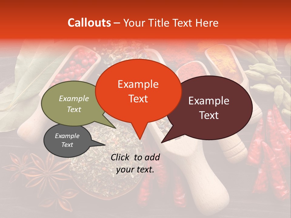 Turmeric Assortment Seasoning PowerPoint Template