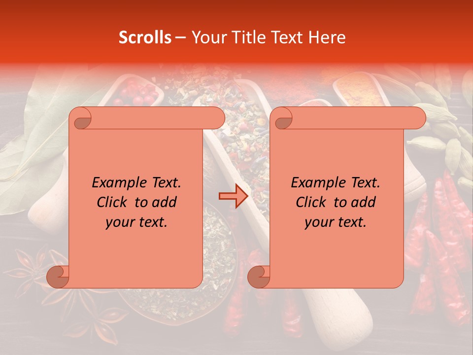 Turmeric Assortment Seasoning PowerPoint Template