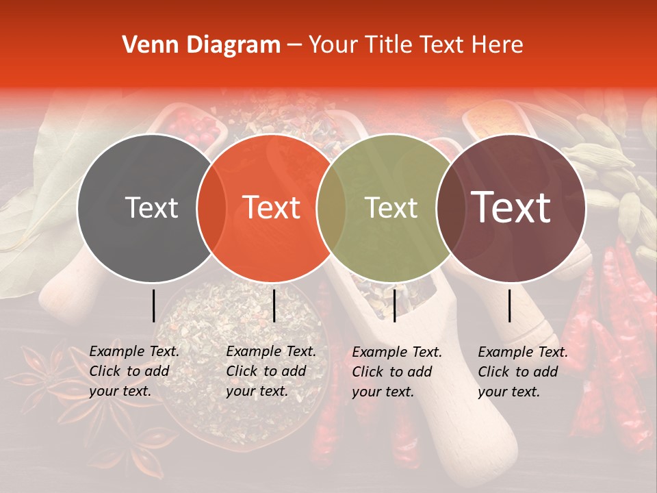Turmeric Assortment Seasoning PowerPoint Template