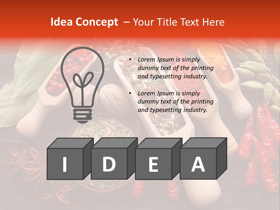 Turmeric Assortment Seasoning PowerPoint Template