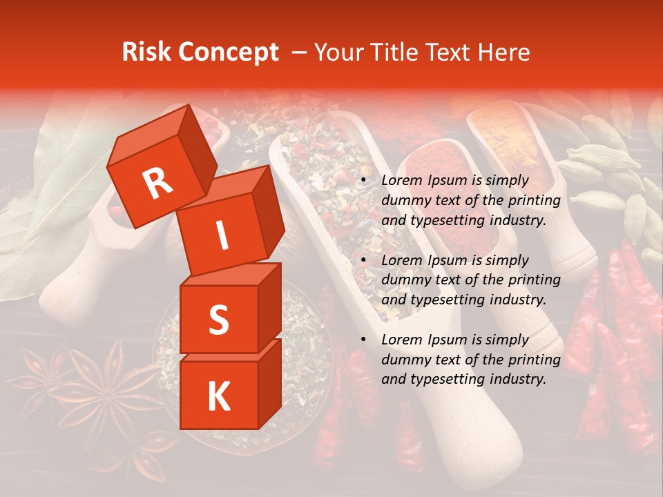 Turmeric Assortment Seasoning PowerPoint Template