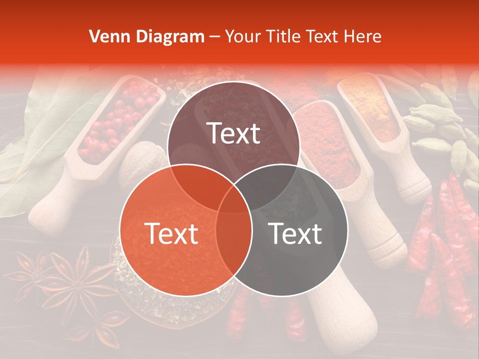 Turmeric Assortment Seasoning PowerPoint Template