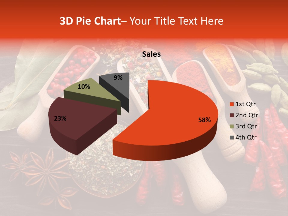 Turmeric Assortment Seasoning PowerPoint Template