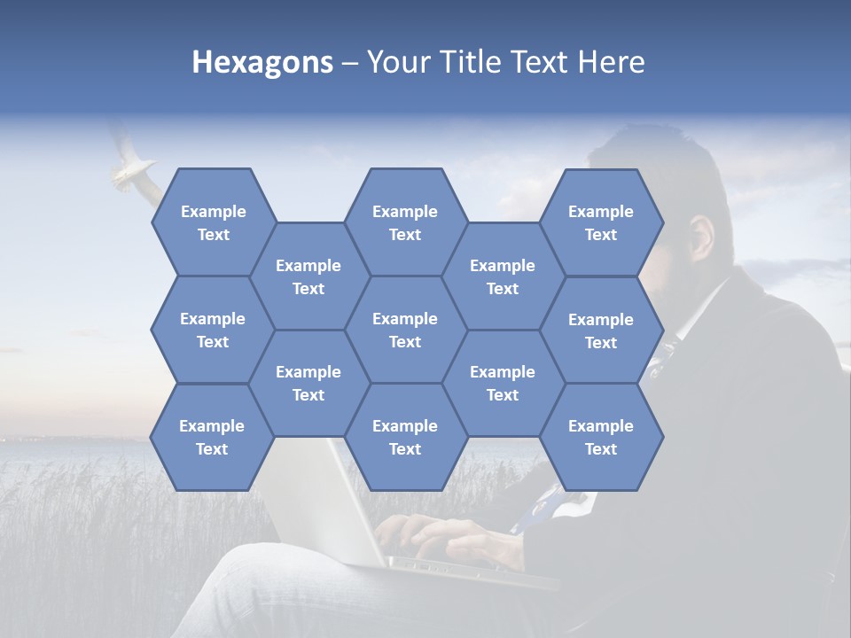 Businesspeople Sunset Thoughtful PowerPoint Template