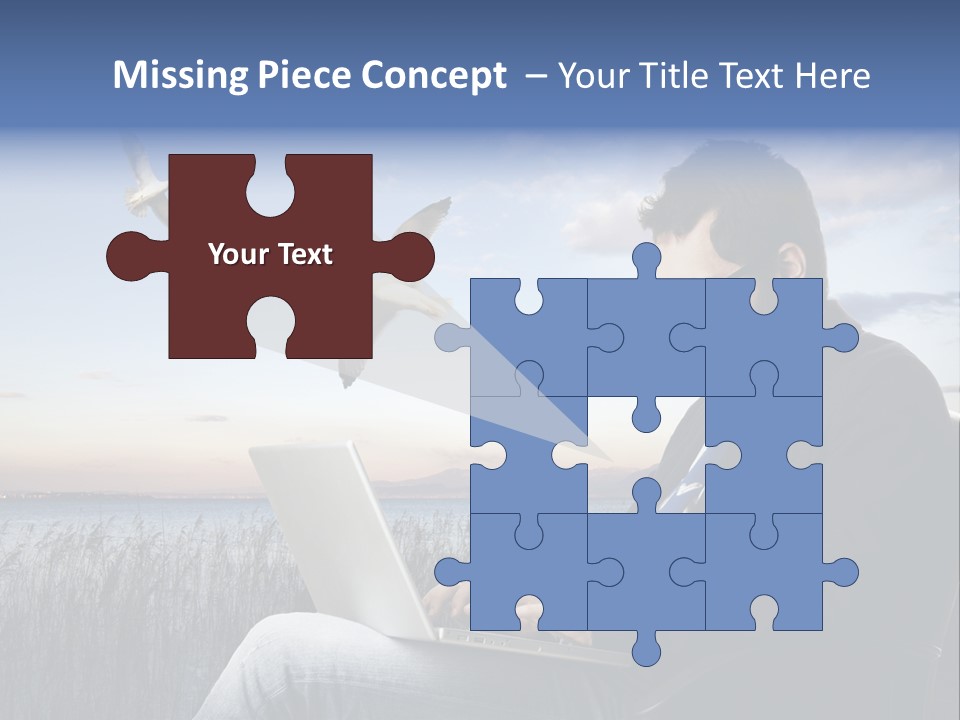 Businesspeople Sunset Thoughtful PowerPoint Template