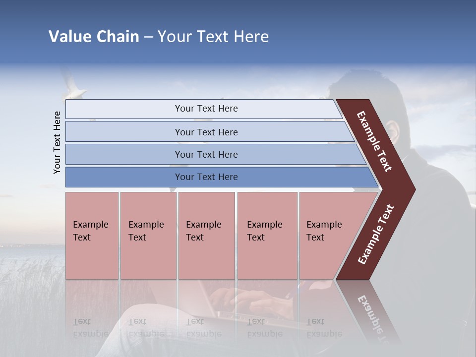 Businesspeople Sunset Thoughtful PowerPoint Template