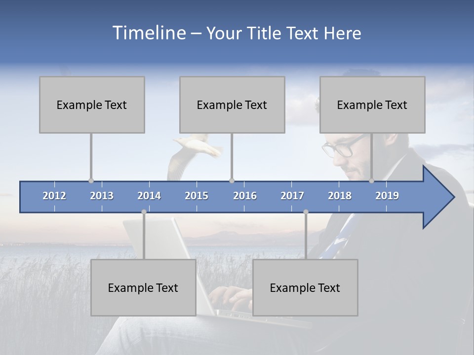 Businesspeople Sunset Thoughtful PowerPoint Template